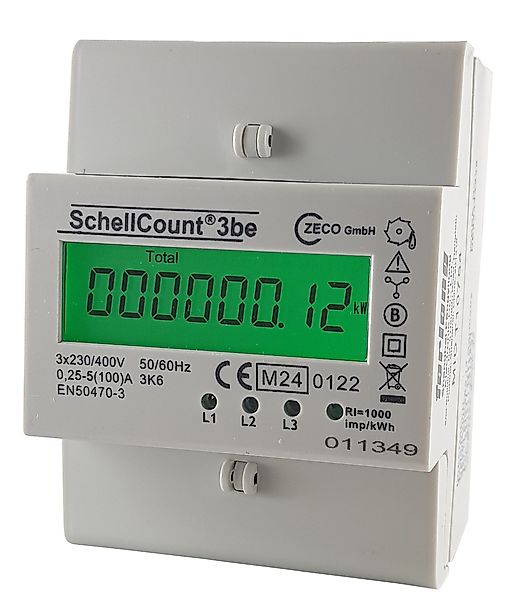 Schellcount Drehstromzähler 3-Phasen Energiezähler, MID geeicht, günstig online kaufen