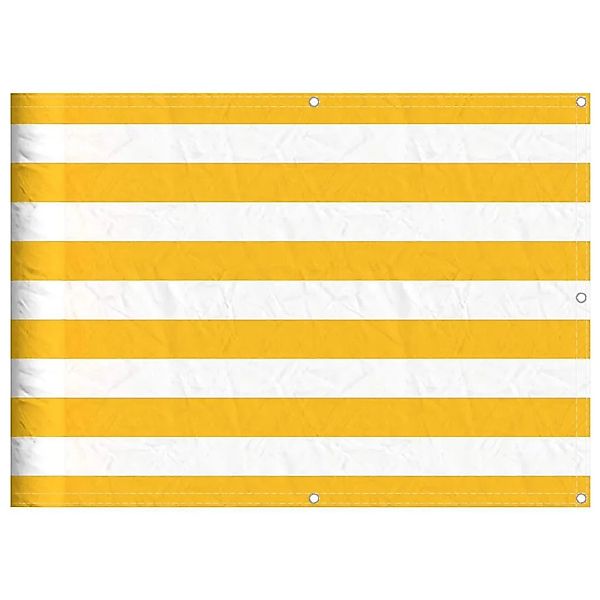 vidaXL Balkon-Sichtschutz Gelb und Weiß Gestreift 75x1000 cm 42002041 günstig online kaufen