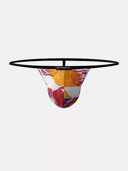 Herren Colorful Bedruckte Sexy Ouvert Atmungsaktive Pouch Thongs Slips günstig online kaufen