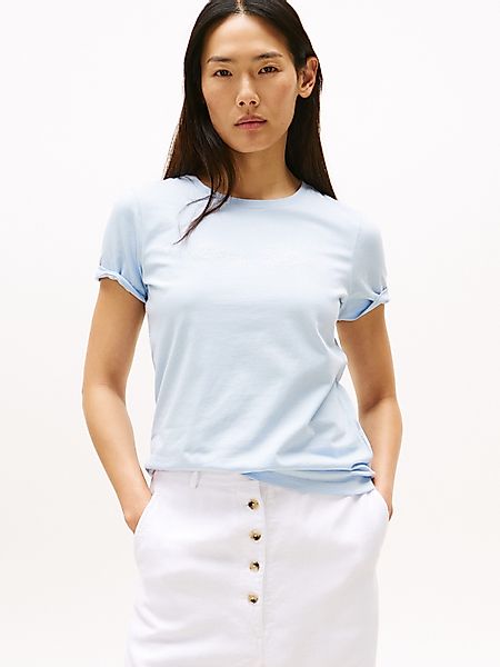 Tommy Hilfiger Kurzarmshirt SCRIPT REG C-NK günstig online kaufen