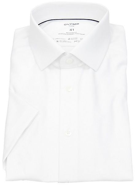 OLYMP Kurzarmhemd Modern Fit leicht tailliert bügelfrei Kentkragen günstig online kaufen