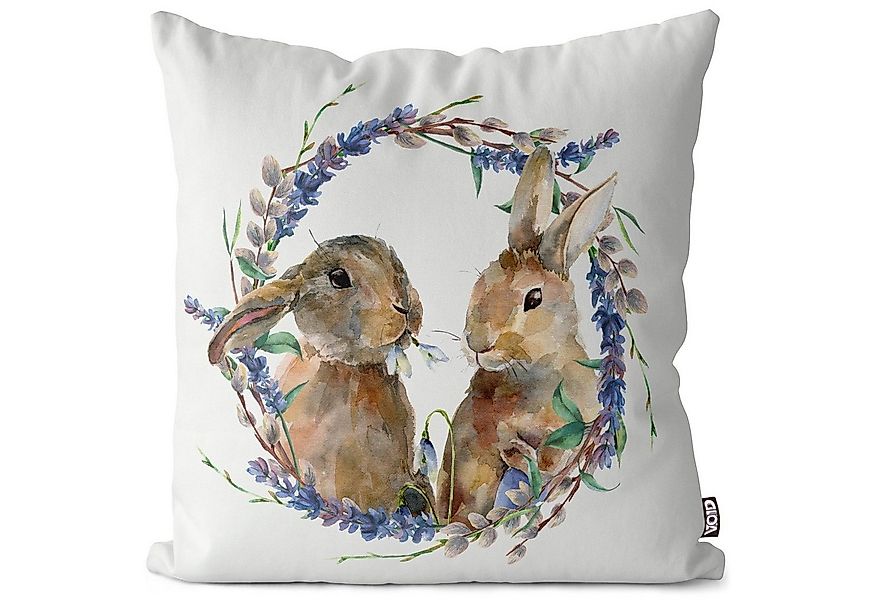 VOID Kissenbezug, (1 Stück), Hase Ostern Blumen Tiere Wiese Frühjahr Paar L günstig online kaufen