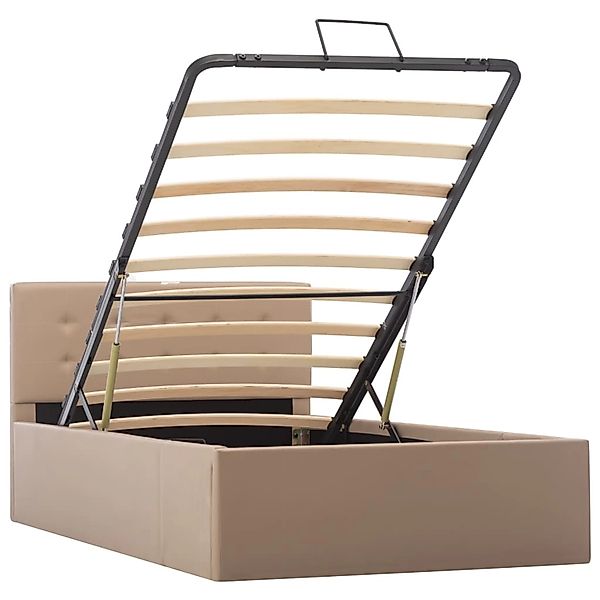 vidaXL Stauraumbett Hydraulisch Cappuccino-Braun Kunstleder 100x200 cm61929 günstig online kaufen