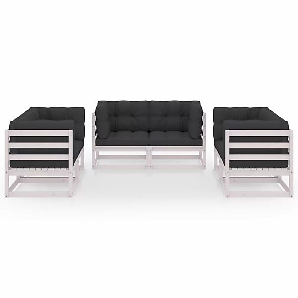 6-tlg. Garten-lounge-set Mit Kissen Kiefer Massivholz günstig online kaufen