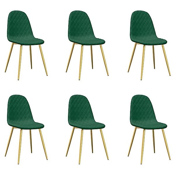 vidaXL Esszimmerstuhl Esszimmerstühle 6 Stk. Dunkelgrün günstig online kaufen