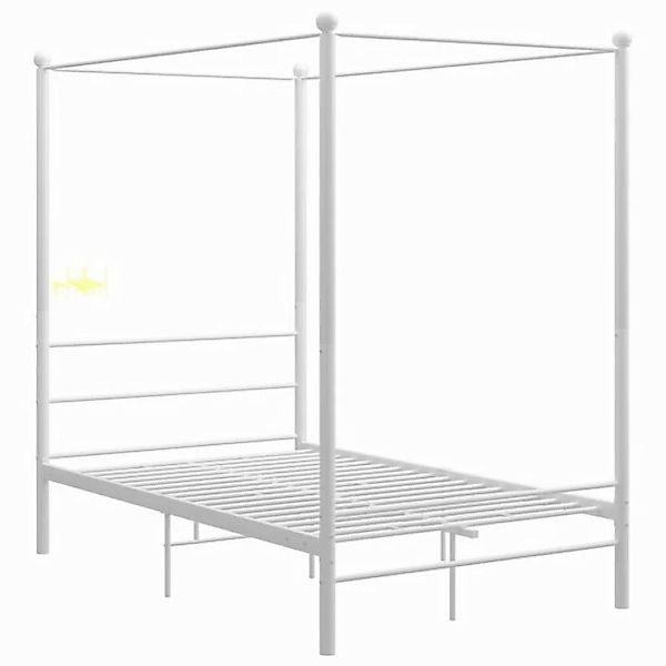 furnicato Bettgestell Himmelbett Weiß Metall 120x200 cm (1-tlg) günstig online kaufen