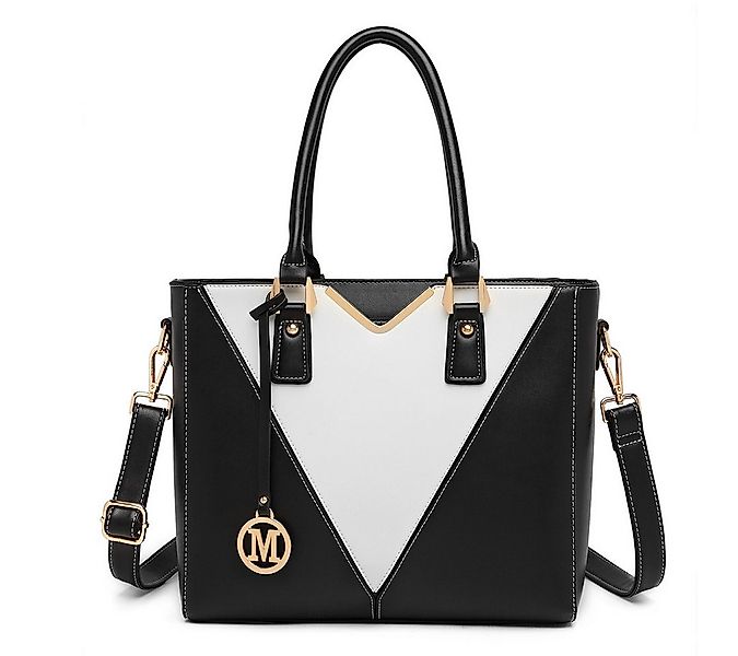 Miss Lulu Handtasche Damen Handtasche mit V-förmigem Design und abnehmbarem günstig online kaufen