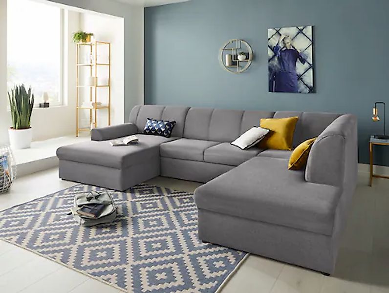 DOMO collection Wohnlandschaft »Topper, elegant und zeitlos, komfortabel, U günstig online kaufen