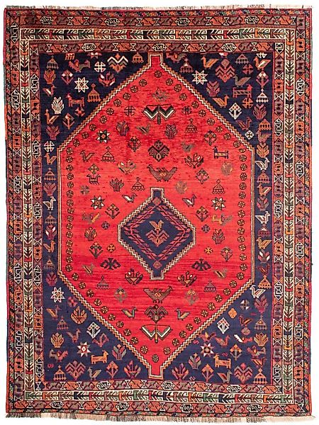 morgenland Wollteppich »Shiraz Medaillon Rosso 277 x 210 cm«, rechteckig günstig online kaufen