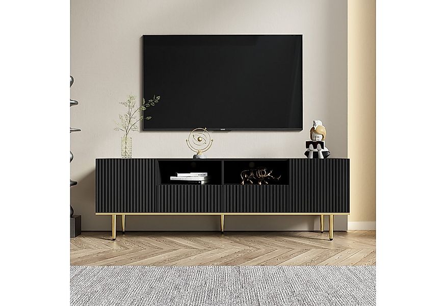 REDOM Lowboard TV-Schrank Fernsehtisch mit 2 Schubladen 2 Fächern (TV-Möbel günstig online kaufen