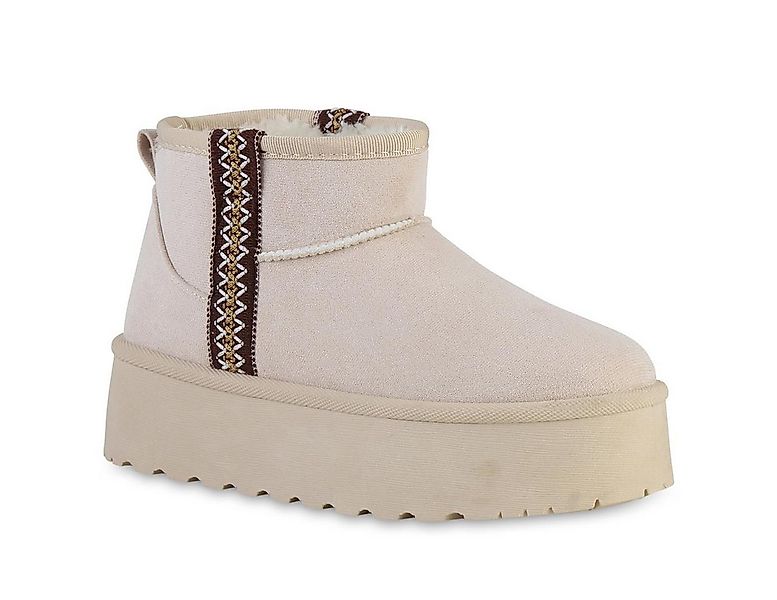 VAN HILL 841343 Winterstiefelette Damen Warm Gefütterte Winter Boots Bequem günstig online kaufen