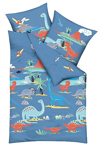 Kaeppel Kinderbettwäsche Dinosaurus, Renforcé, 2 teilig, günstig online kaufen