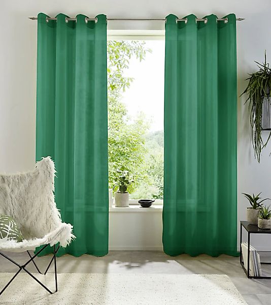 my home Gardine »XANA mit Ösen, Kräuselband oder Schlaufen« Ösen 1 Stk. tlg günstig online kaufen