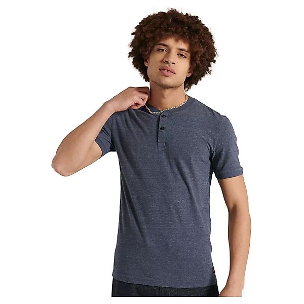 Superdry Henley Kurzarm T-shirt 2XL Navy Marl günstig online kaufen