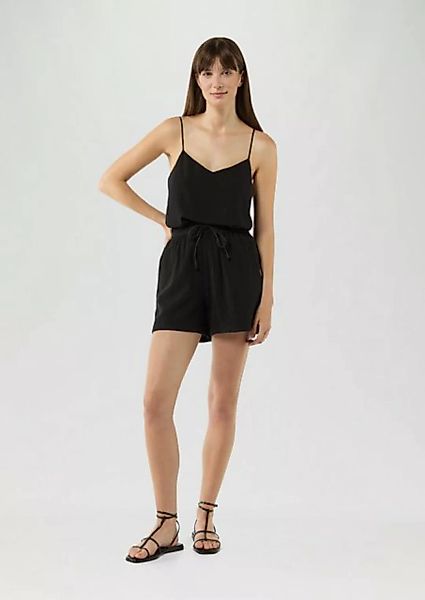 QS Shorts High Rise-Shorts aus Musselin mit Elastikbund günstig online kaufen