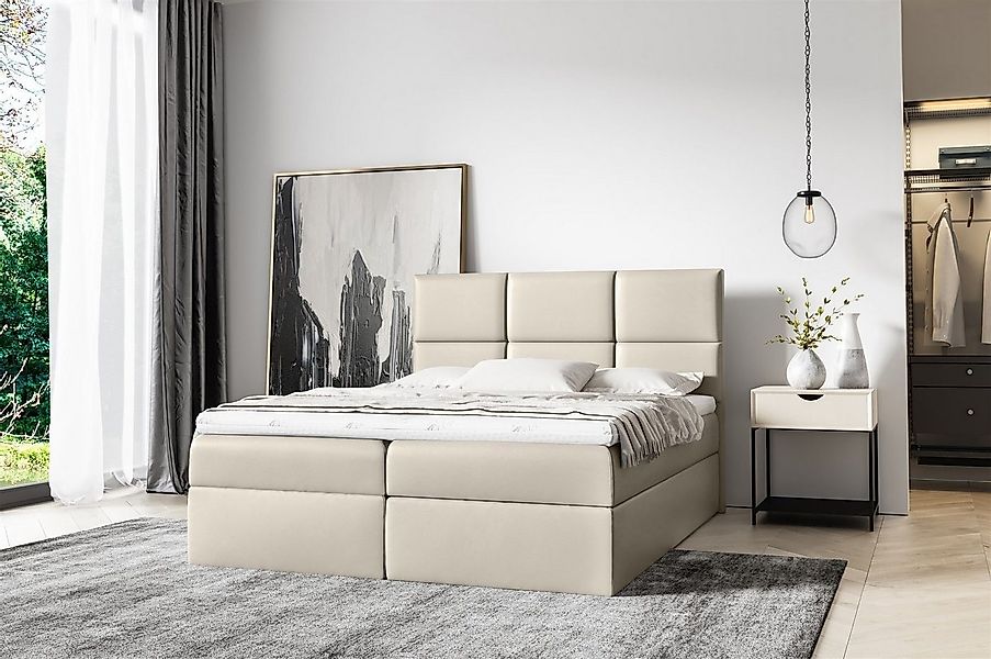 Fun Möbel Boxbett Schlafzimmerbett OLIVIA in Kunstleder (inkl. Bettkästen, günstig online kaufen