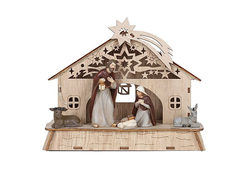 HTI-Living Weihnachtsfigur Krippe beleuchtet Heilige Familie (Stück, 1 St., günstig online kaufen