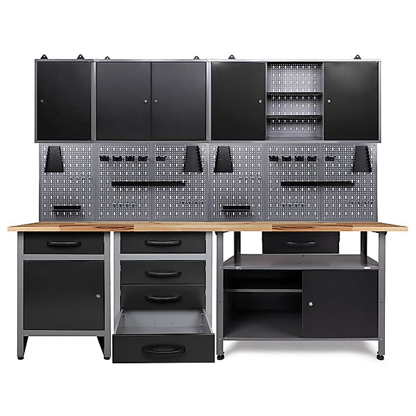 Ondis24 Werkbank Set Tüftler 240 cm 3 Schränke günstig online kaufen