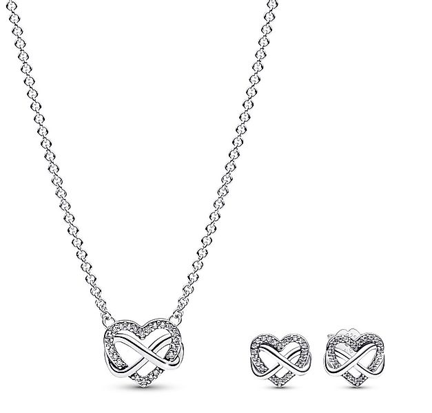 Pandora Kette mit Anhänger Funkelndes Unendlichkeits-Herz günstig online kaufen