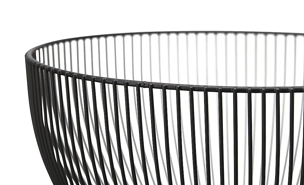 KHG Obstkorb   ¦ schwarz ¦ Edelstahl ¦ Maße (cm): H: 14  Ø: 25 Küchenzubehö günstig online kaufen