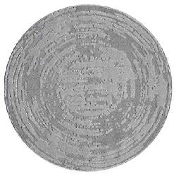 payé Teppich Esso 71 Hochflor Rund 160x160 cm Grau günstig online kaufen