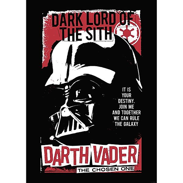 Komar Wandbild Star Wars Darth Vader The Chosen One 50 cm x 70 cm Rot günstig online kaufen