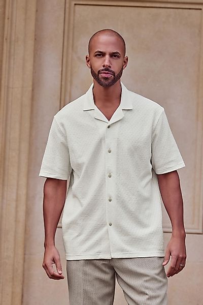 Next Kurzarmhemd Hemd aus strukturiertem Jersey günstig online kaufen