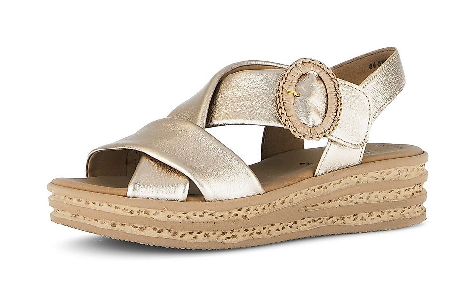 Gabor Keilsandalette Plateau, Riemchensandale, Sommerschuh mit Zierschnalle günstig online kaufen