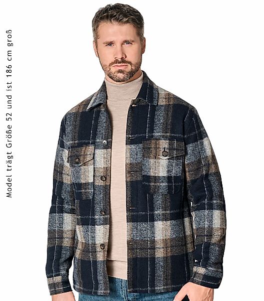 VENTI Langarmhemd "VENTI Hemdjacke kariert" günstig online kaufen