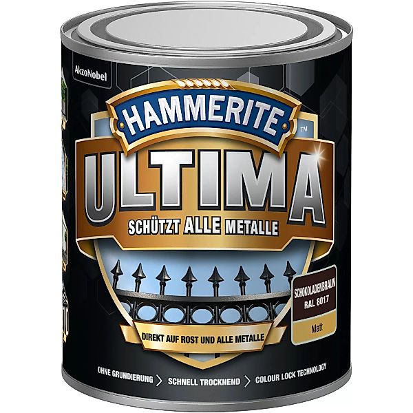 Hammerite Ultima Premium Metall-Schutzlack matt Schokoladenbraun 750 ml günstig online kaufen