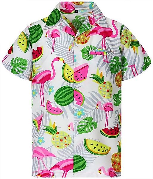 King Kameha Hawaiihemd Flamingo Melone Übergrößen 7XL-12XL Kurzarm Front-Ta günstig online kaufen
