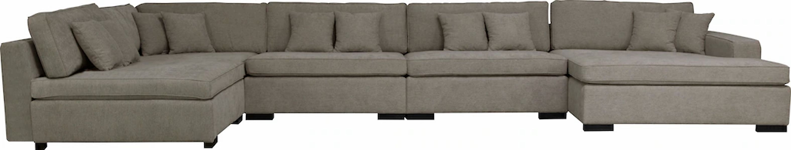 Home affaire Wohnlandschaft »Skara XXL U-Form«, Lounge-Sofa XXL mit Federke günstig online kaufen