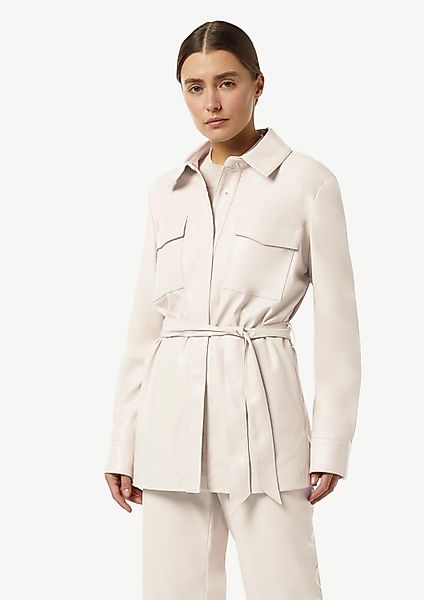 comma Hemdjacke Indoor-Jacke Overshirt in Lederoptik günstig online kaufen