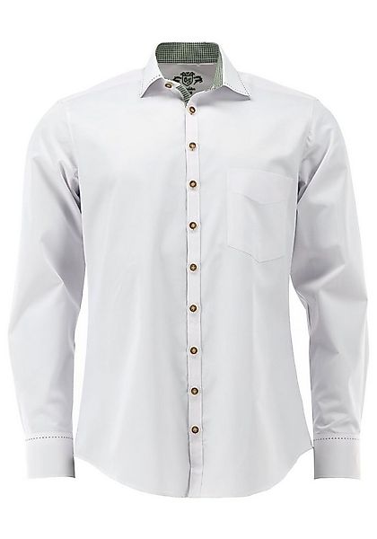 OS Trachten Trachtenhemd Prilde Herren Langarmhemd mit Haifischkragen günstig online kaufen