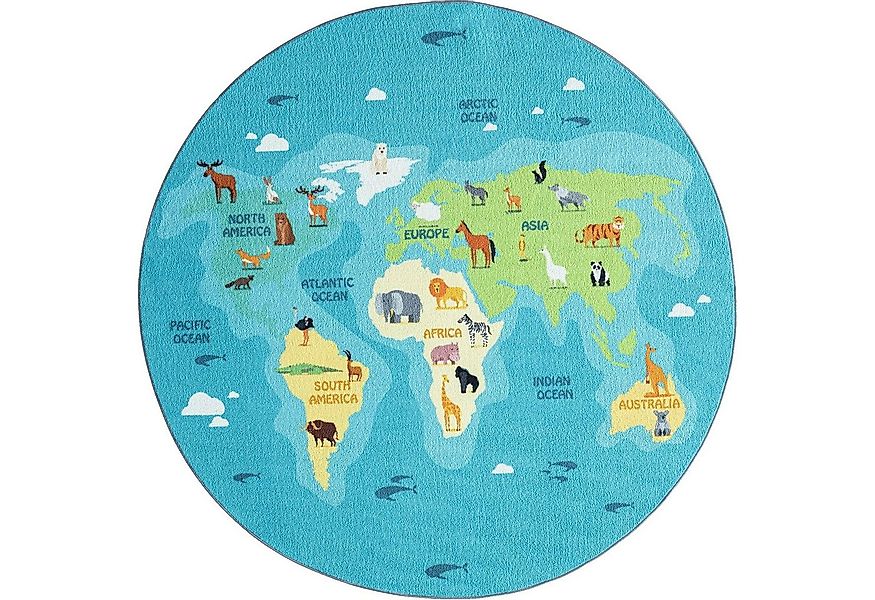 the carpet Teppich Happy Life round, rund, Höhe: 4 mm, Life Kinderzimmer Te günstig online kaufen