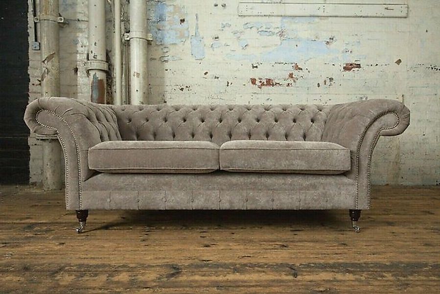 Xlmoebel Chesterfield-Sofa Neues Chesterfield-Sofa mit Polsterung aus Webst günstig online kaufen