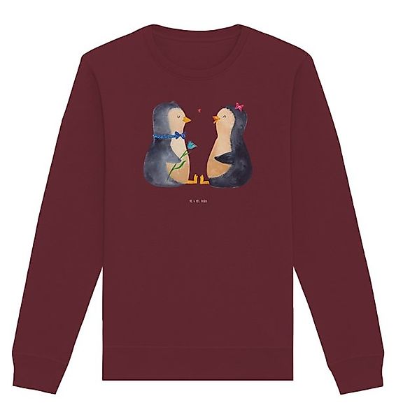 Mr. & Mrs. Panda Longpullover Pinguin Pärchen Größe S - Burgundy - Geschenk günstig online kaufen