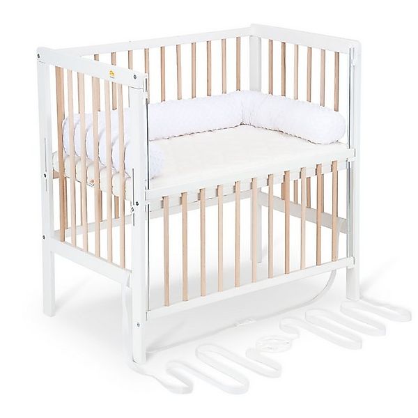 FabiMax Beistellbett Flex weiß / natur mit Nestchenschlange, 90 x 55 cm Lie günstig online kaufen