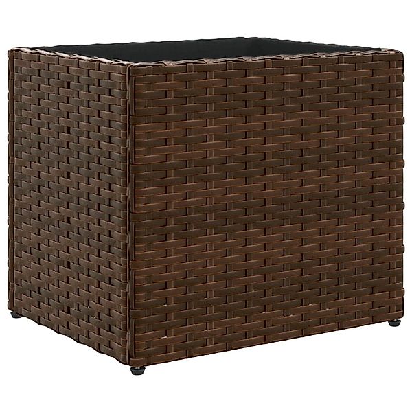 vidaXL Pflanzkübel Braun 36x30x32 cm Poly Rattan 366426 günstig online kaufen