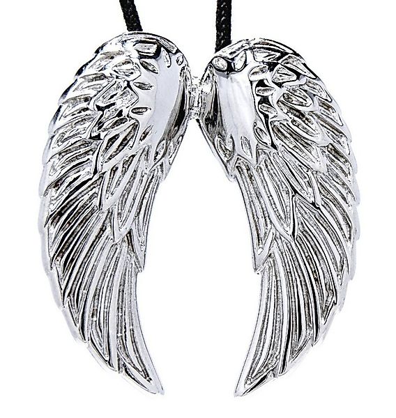 Kiss of Leather Kettenanhänger Flügel Edelstahl Anhänger Engelsflügel Engel günstig online kaufen