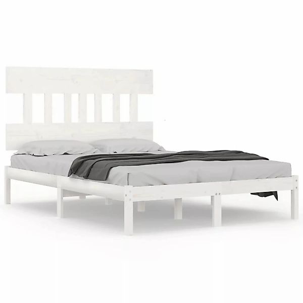 Vidaxl Massivholzbett Weiß 140x190 Cm günstig online kaufen