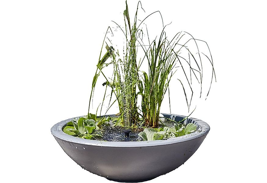 Heissner Gartenbrunnen Solar Wassergarten LOTUSGARDEN inkl. Wasserspielpu, günstig online kaufen