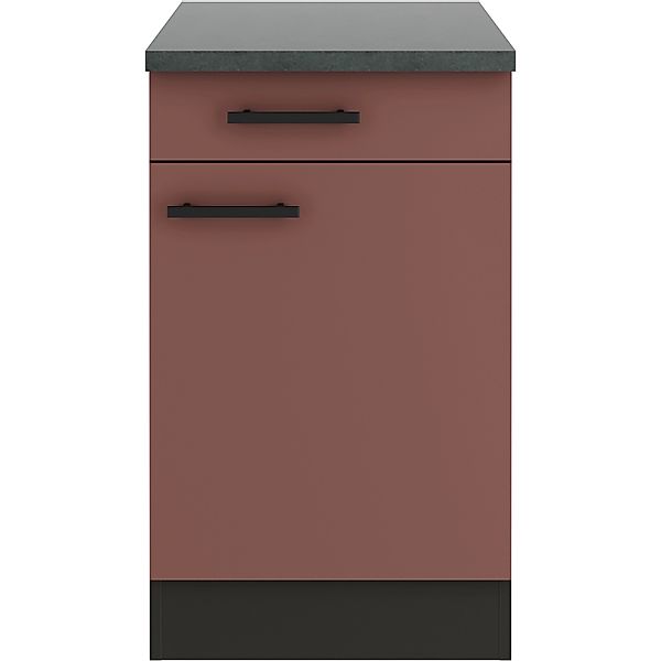 OPTIFIT Nizza407 Küchen-Unterschrank 50 cm Rostrot günstig online kaufen