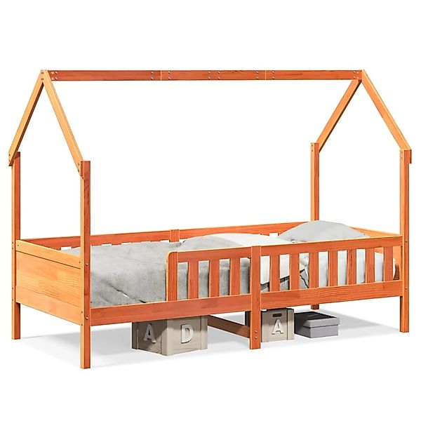 vidaXL Kinderbett Hausbett Wachsbraun 80x200 cm Kiefer2106173 günstig online kaufen