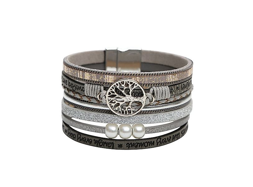 KARMA Armband Damen Wickelarmband mit Lebensbaum Anhänger (Damenschmuck Arm günstig online kaufen