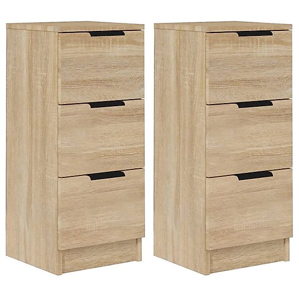 vidaXL Sideboards 2 Stk Sonoma-Eiche 30x30x70 cm Holzwerkstoff 811158 günstig online kaufen