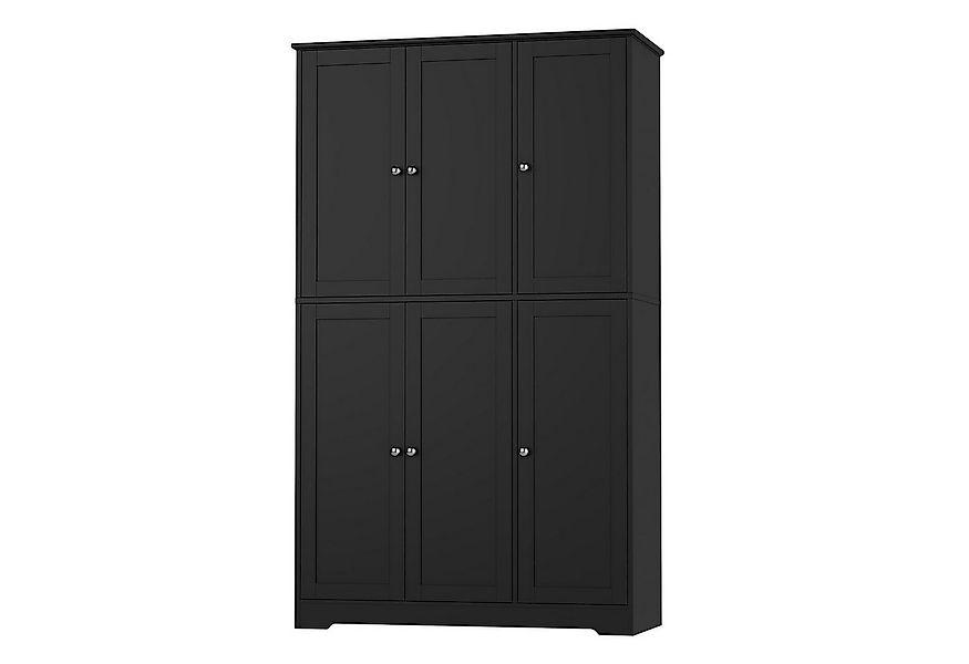 Homfa Mehrzweckschrank Küchenschrank Drehtürenschrank Kleiderschrank mit 6 günstig online kaufen