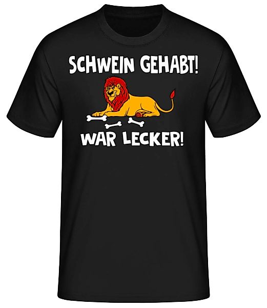 Schwein Gehabt War Lecker · Männer Basic T-Shirt günstig online kaufen