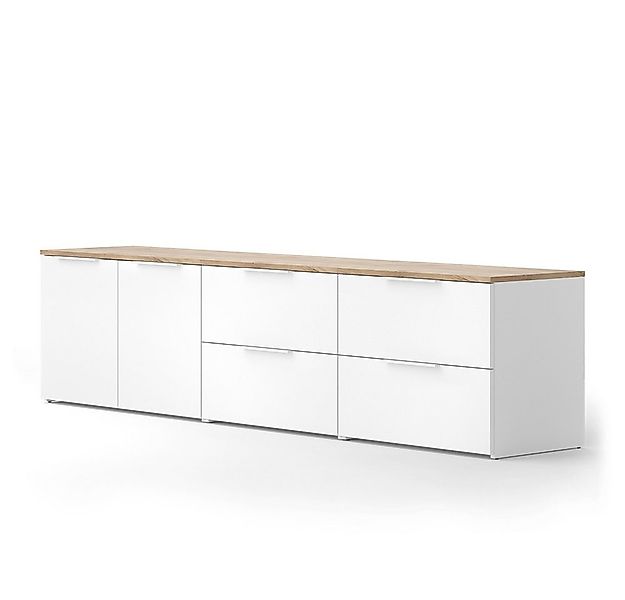 Vicco Wohnwand Wido, Weiß/Sonoma, 3 Teile günstig online kaufen