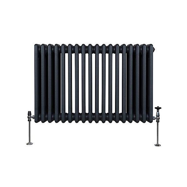Monstershop Traditioneller 3 Spalten Heizkörper 600 x 832 mm Anthrazitgrau günstig online kaufen